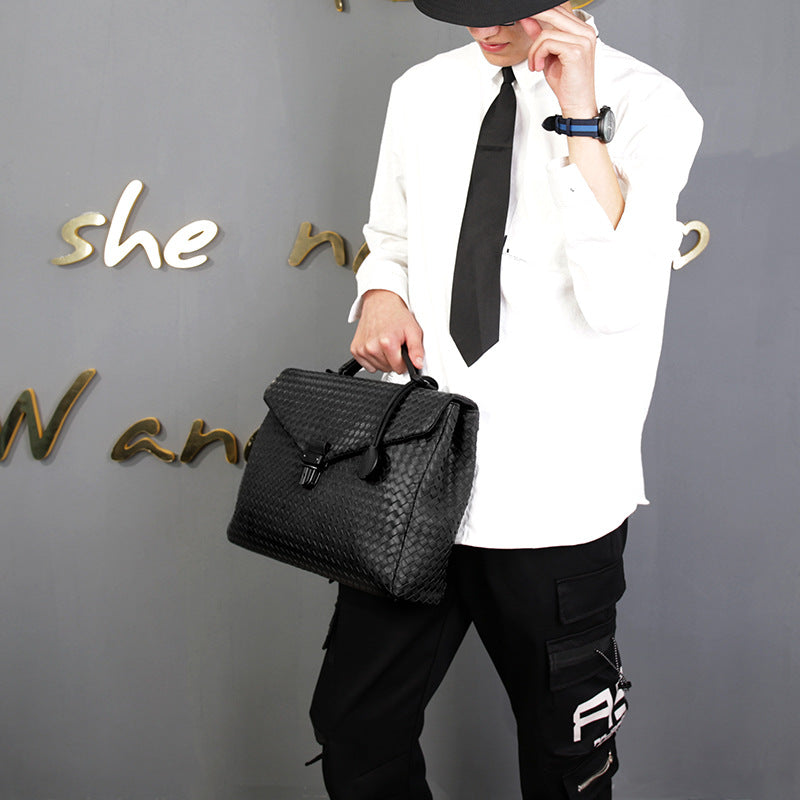 Men's Business Casual Clamshell Handbag