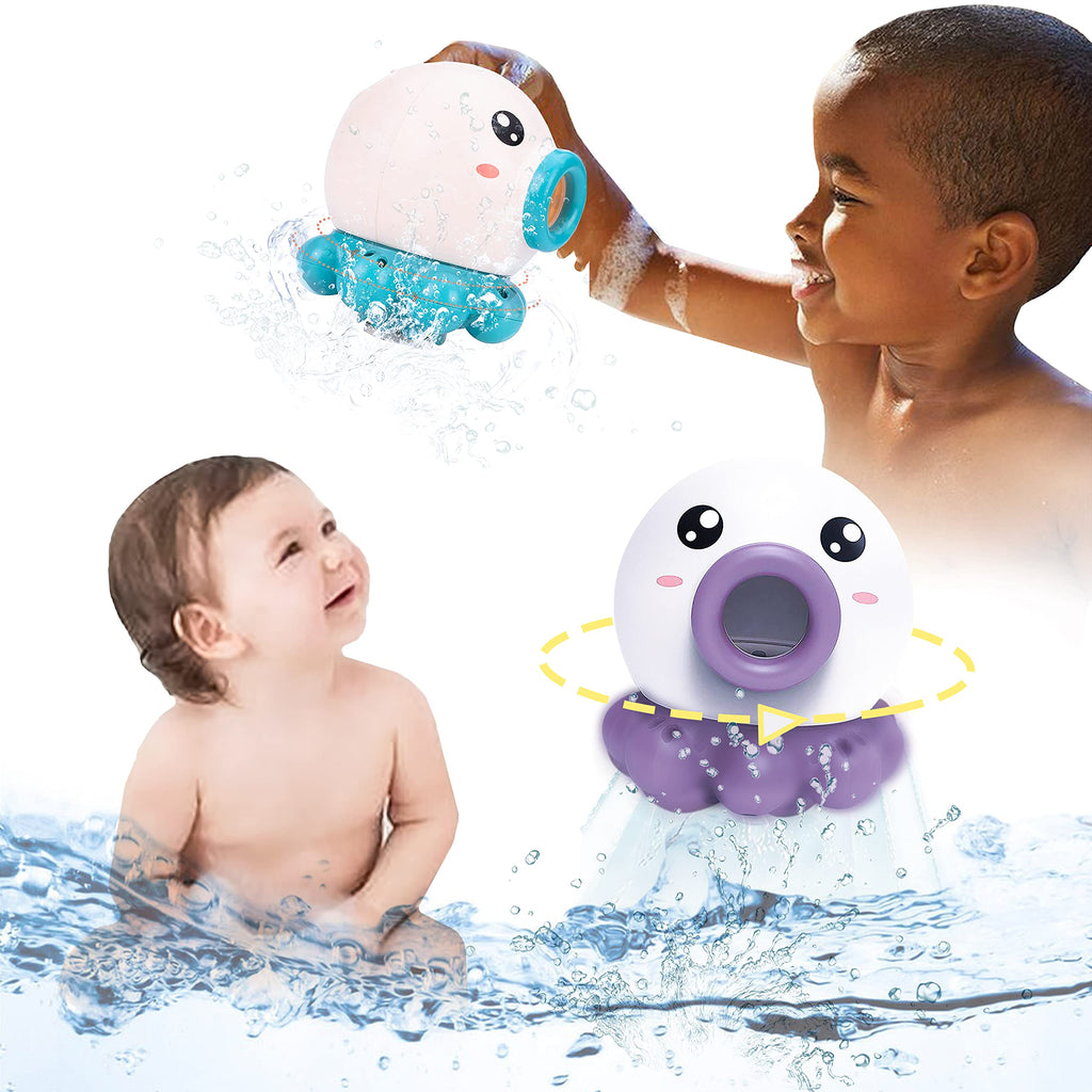 Octopus Fountain Bath Toy Water Jet Rotating Shower Bathroom Toy Summer Water Toys Sprinkler Beach Toys Kids Water Toys Rabio Toys & clothin