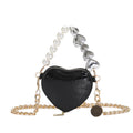 Mini Love-shape Pearls Handbag Fashion Cute Chain Lipstick Bag Women's Bright Candy Color Shoulder Messenger Bag Rabio Toys & clothin