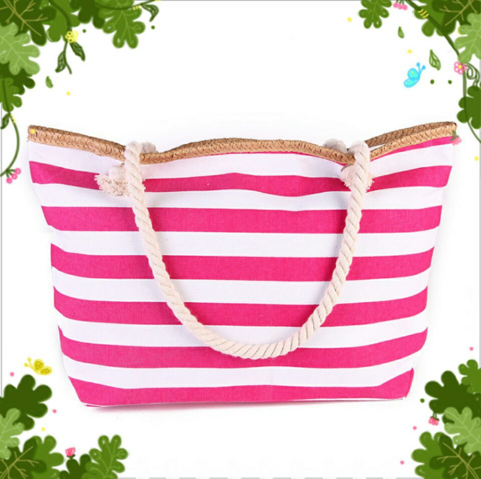 Striped Mori Women's Shopping Bag Beach Bag CJdropshipping