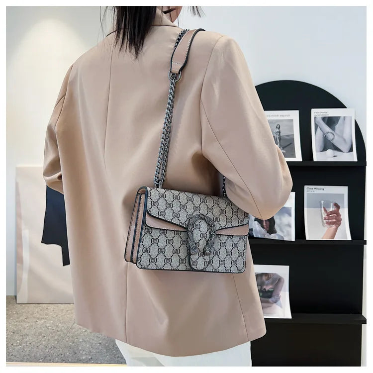 The Underarm Chain Bag — Retro Print Edition