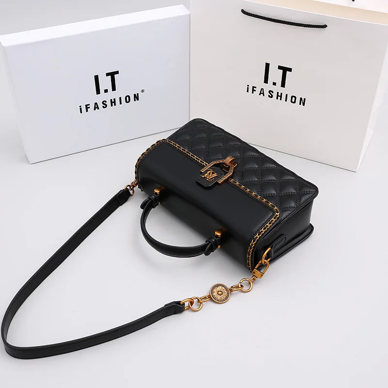 The Diamond Grid Tote — Structured Seasonal Tote