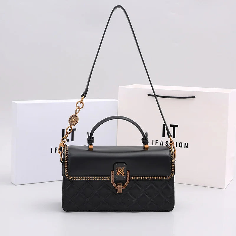 The Diamond Grid Tote — Structured Seasonal Tote