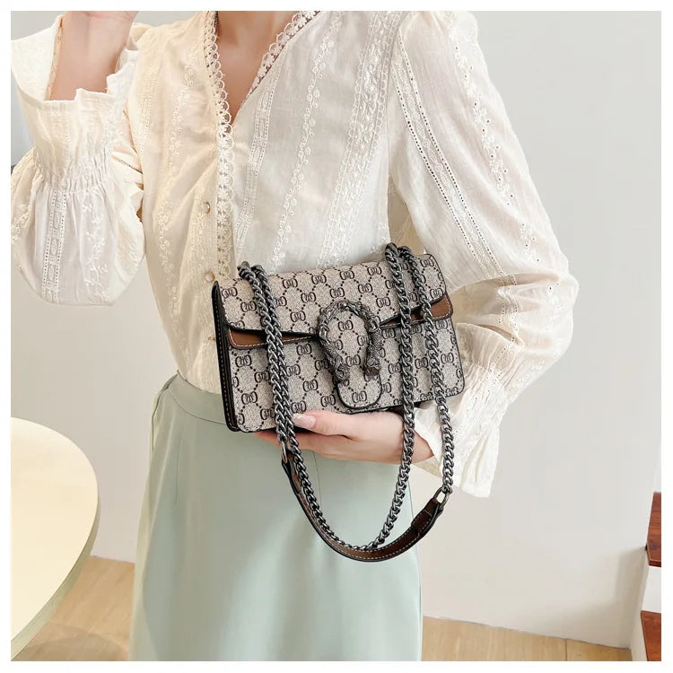 The Underarm Chain Bag — Retro Print Edition