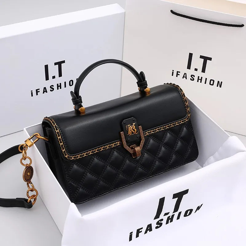 The Diamond Grid Tote — Structured Seasonal Tote