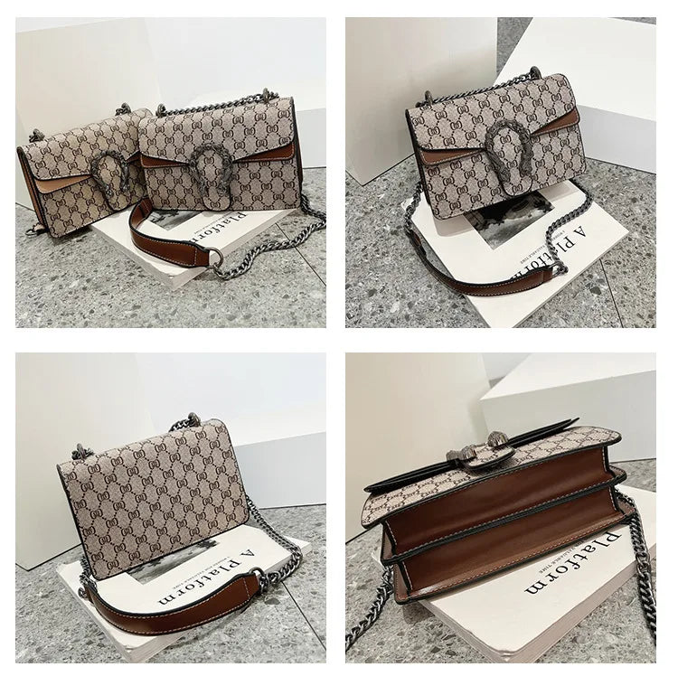 The Underarm Chain Bag — Retro Print Edition