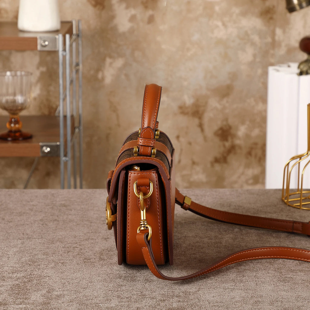 The Contrast Saddle Bag — Crossbody Statement Piece