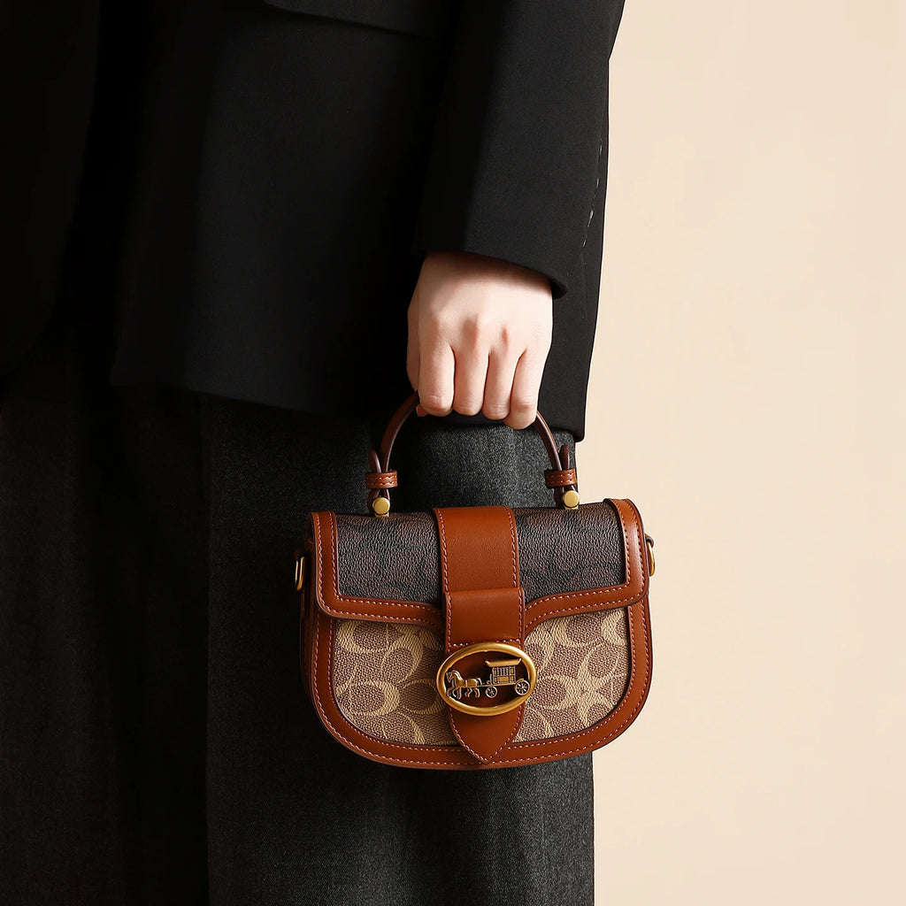 The Contrast Saddle Bag — Crossbody Statement Piece