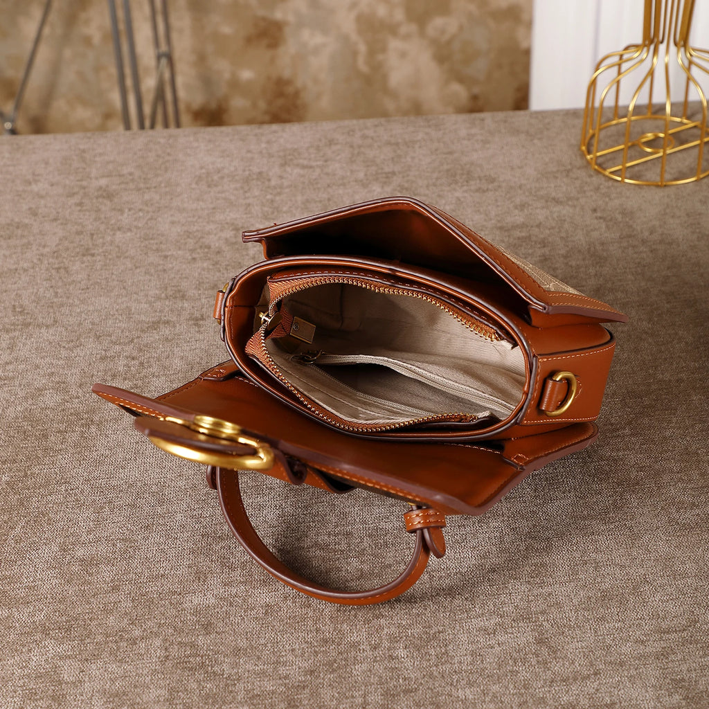 The Contrast Saddle Bag — Crossbody Statement Piece