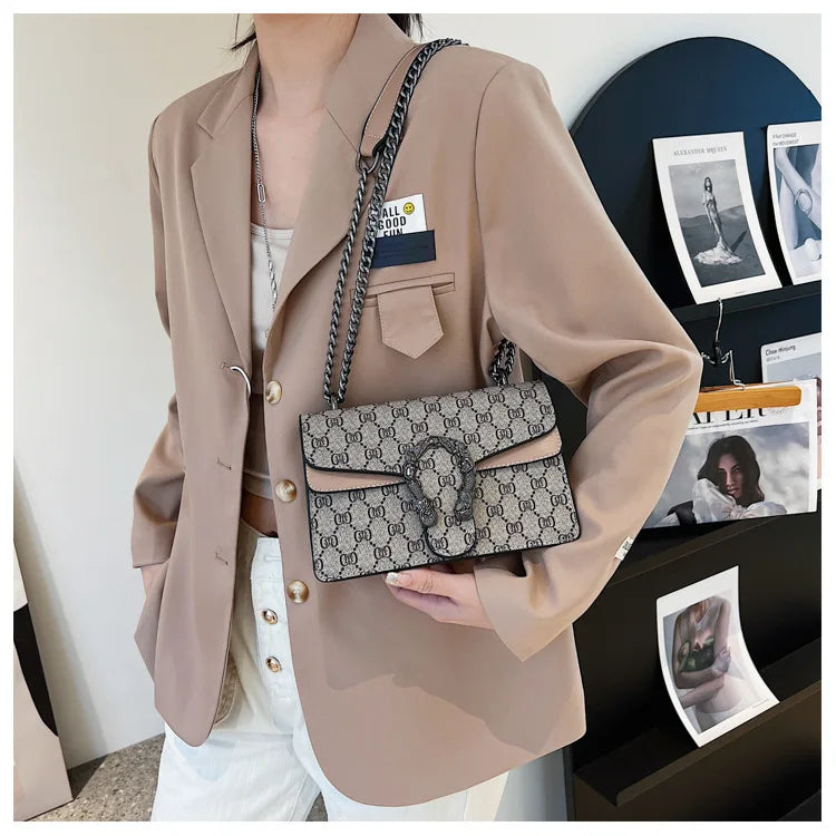 The Underarm Chain Bag — Retro Print Edition