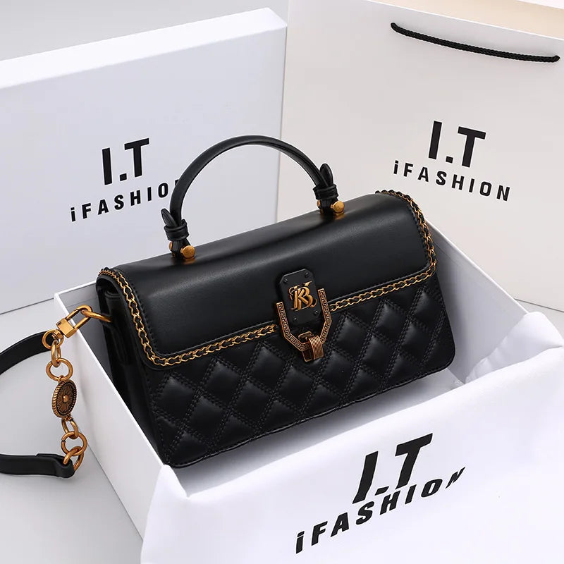 The Diamond Grid Tote — Structured Seasonal Tote