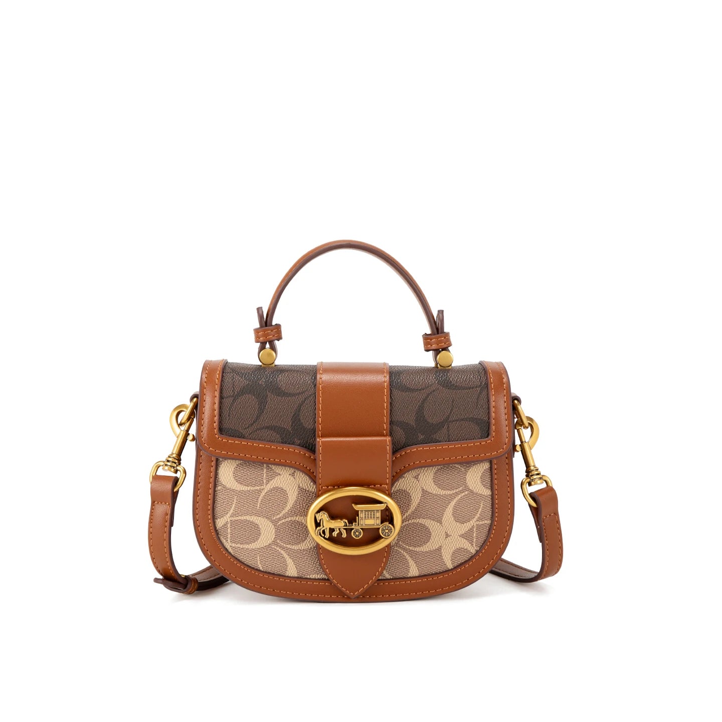 The Contrast Saddle Bag — Crossbody Statement Piece