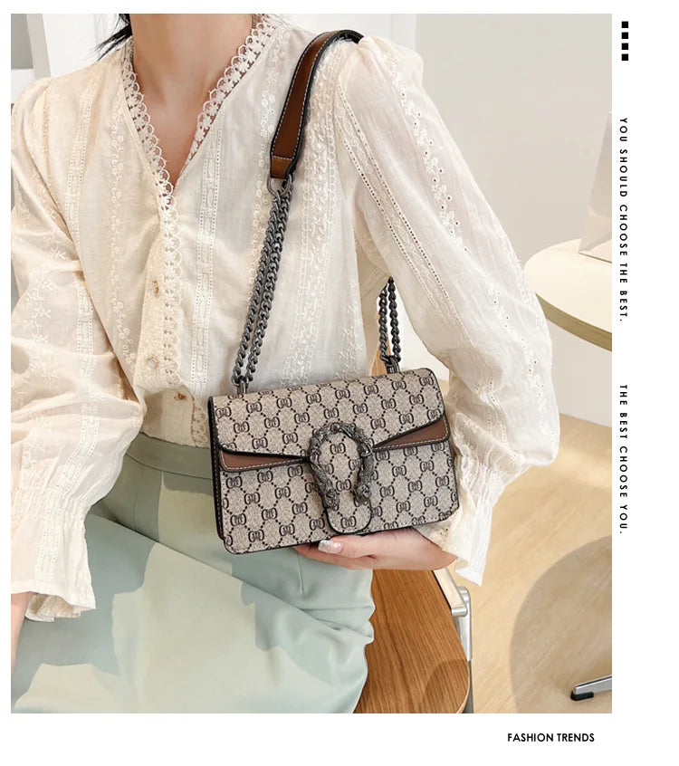 The Underarm Chain Bag — Retro Print Edition