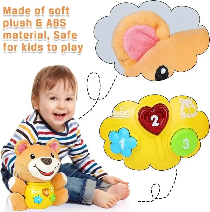 Plush Musical Cute Cartoon Bear Stuffed Toys Baby Soothe Rabio Toys & clothin