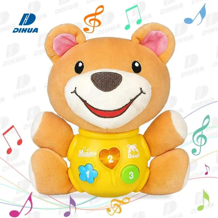 Plush Musical Cute Cartoon Bear Stuffed Toys Baby Soothe Rabio Toys & clothin