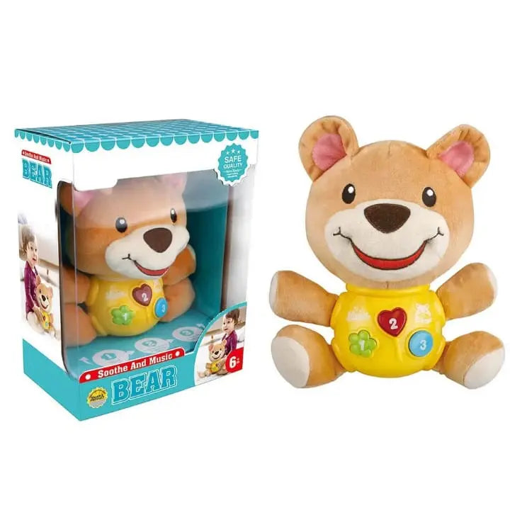 Plush Musical Cute Cartoon Bear Stuffed Toys Baby Soothe Rabio Toys & clothin