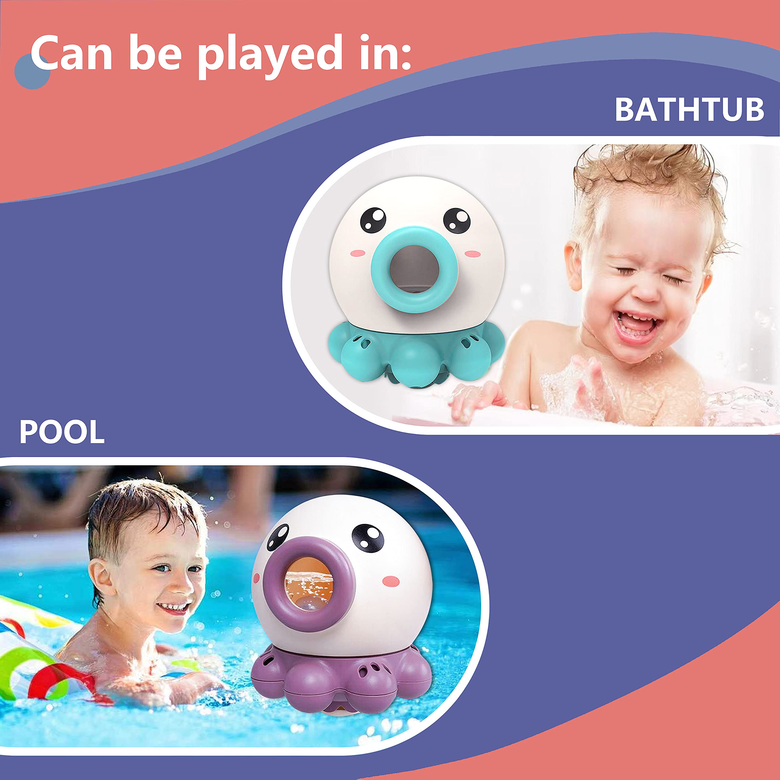 Octopus Fountain Bath Toy Water Jet Rotating Shower Bathroom Toy Summer Water Toys Sprinkler Beach Toys Kids Water Toys Rabio Toys & clothin